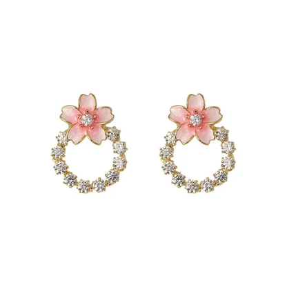 Sakura Blossom Halo Earrings