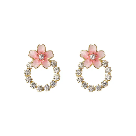 Sakura Blossom Halo Earrings