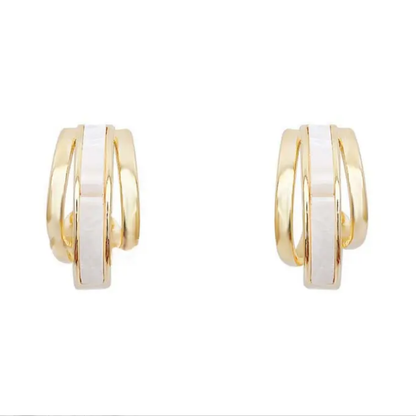 Aurelia Dual-Bar Gold Huggies