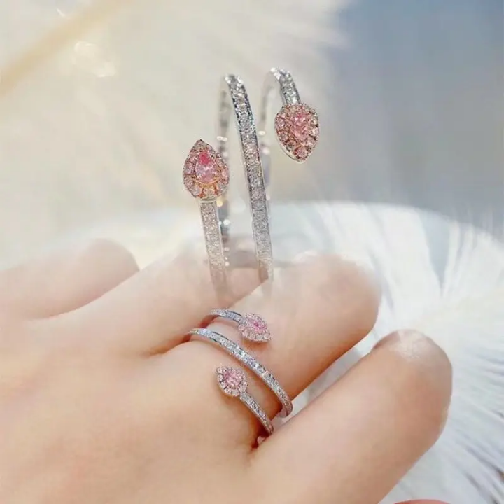 Roséra Pink Teardrop Sparkle Set