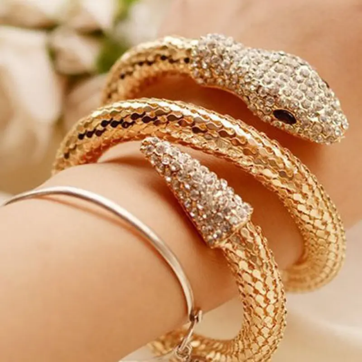 OroSnake Crystal Wrap Bracelet