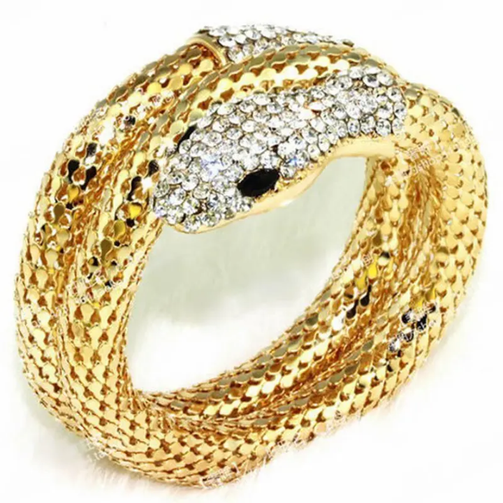 OroSnake Crystal Wrap Bracelet