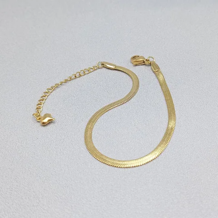 SereneWave Flat Chain Bracelet