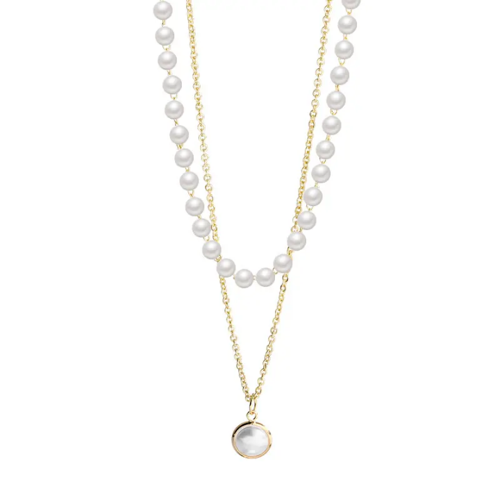 Celestine Dual-Pearl Layer Chain