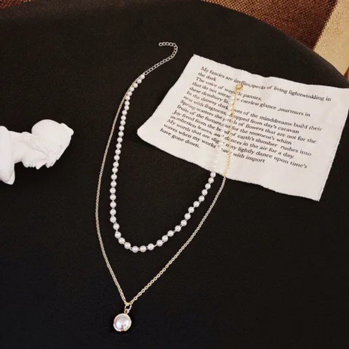 Celestine Dual-Pearl Layer Chain