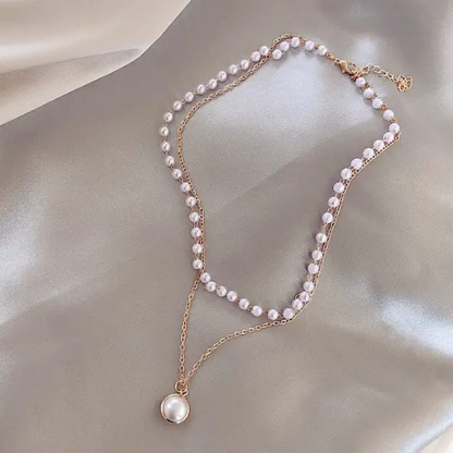 Celestine Dual-Pearl Layer Chain