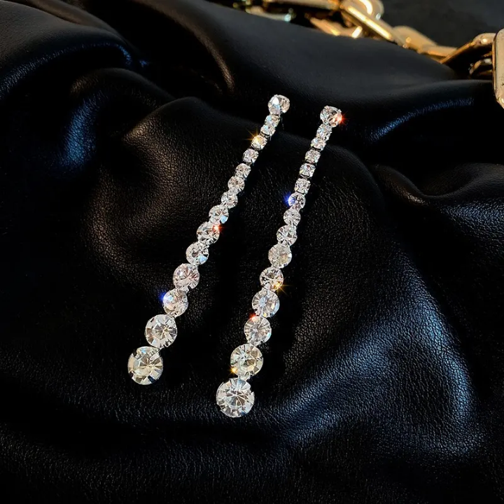 Luxe Radiance Crystal Drop Earrings