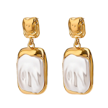Ophelia Molten Pearl Drop Earrings