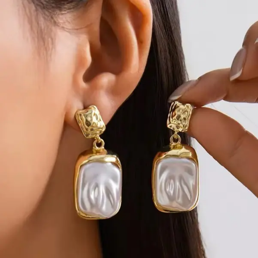 Ophelia Molten Pearl Drop Earrings