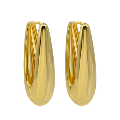 Solace Sculpted Oval Hoops