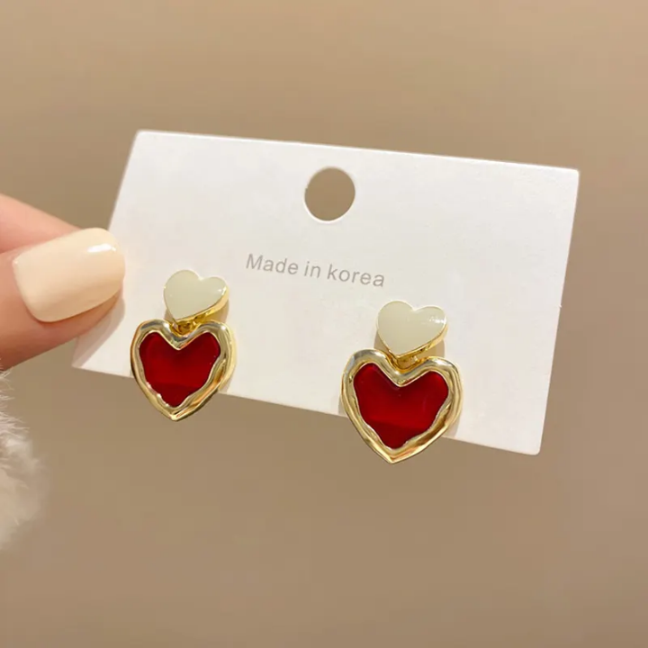 Amora Duo Heart Stud Earrings