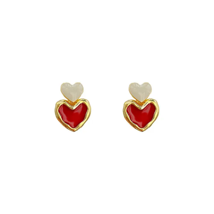Amora Duo Heart Stud Earrings