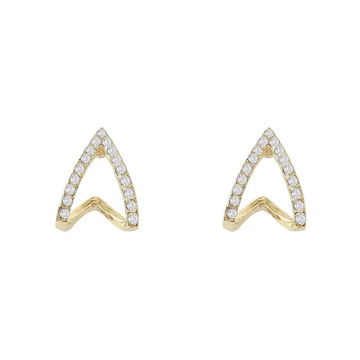 Astra Arc Crystal Stud Earrings