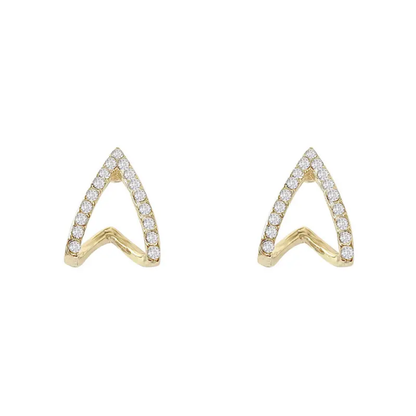 Astra Arc Crystal Stud Earrings