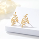 Elysia Leaf Crest Ear Climber Earrings