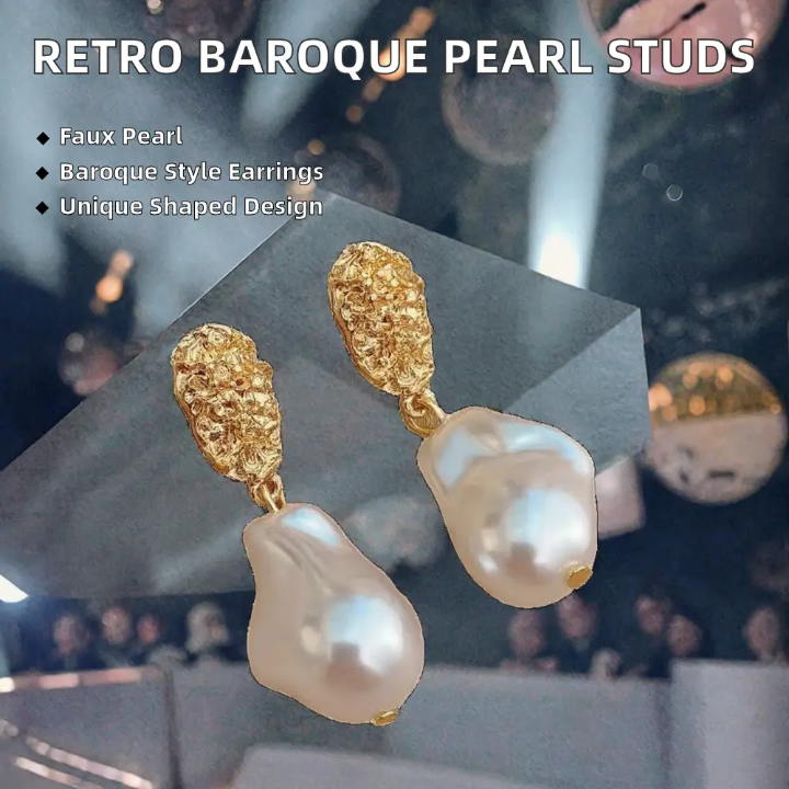 Aurora Baroque Gold Drop Earrings
