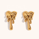 Molten Drip Gold Studs