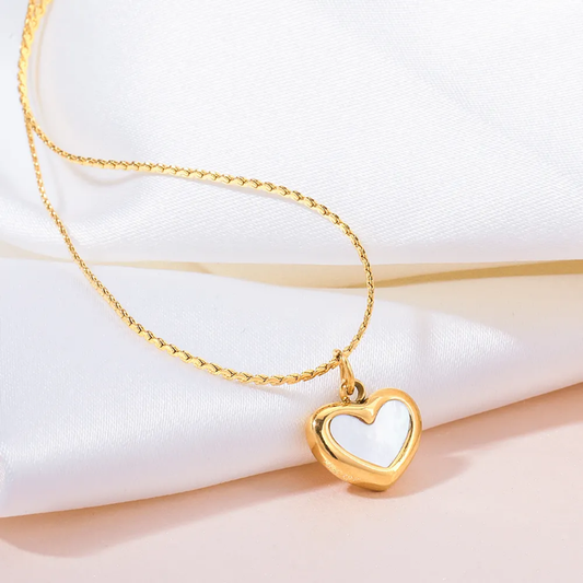 Luxe Mother-of-Pearl Heart Necklace