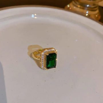 Emerald Royale Halo Ring