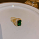 Emerald Royale Halo Ring