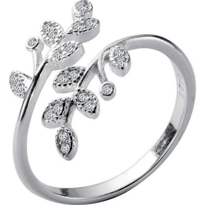 Crystal Vine Adjustable Ring