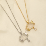 Golden Heart Aura Necklace