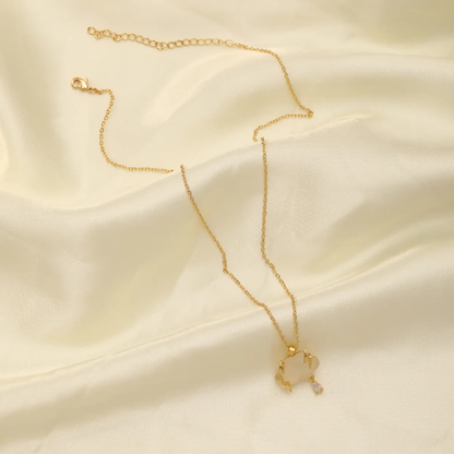 Golden Heart Aura Necklace