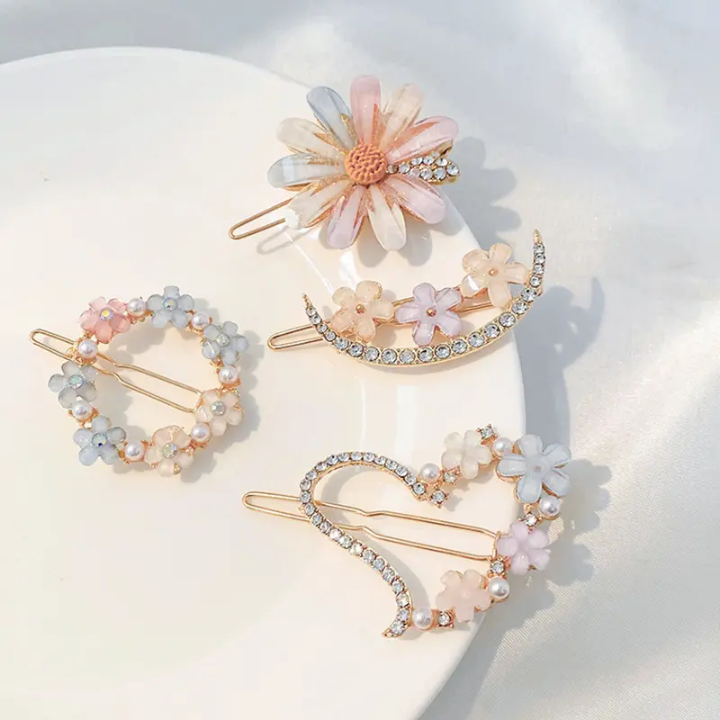 Pastel Bloom Hairpin Trio