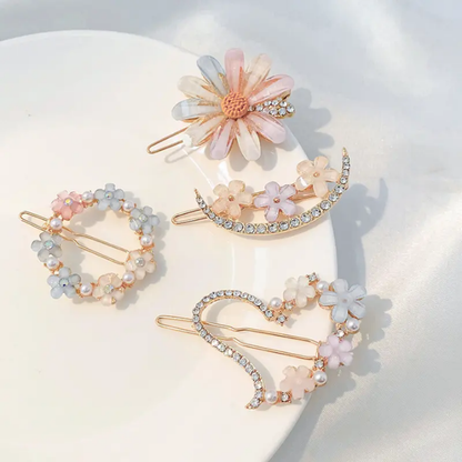 Pastel Bloom Hairpin Trio