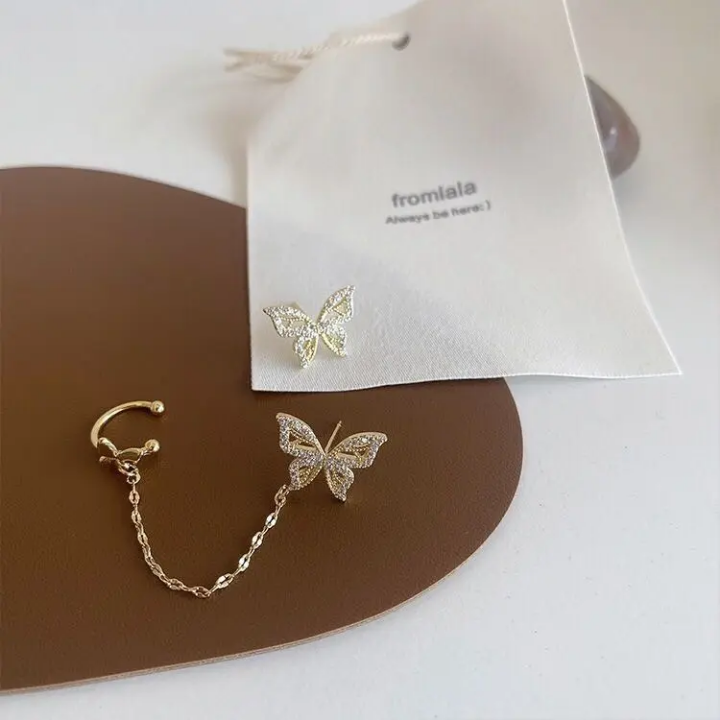 Celestial Butterfly Chain Earrings