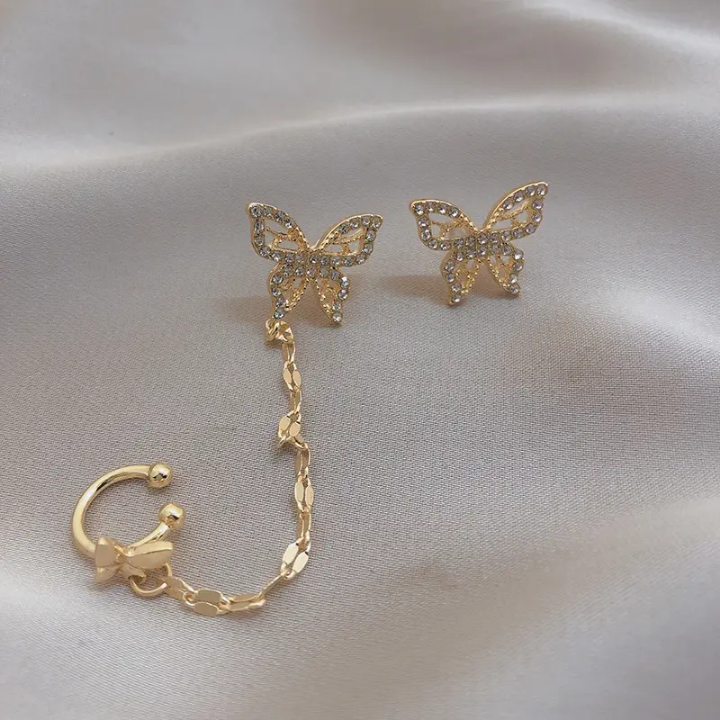 Celestial Butterfly Chain Earrings