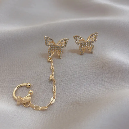 Celestial Butterfly Chain Earrings