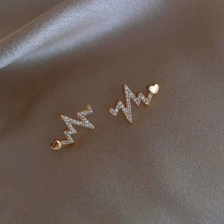 Heartbeat Sparkle Studs