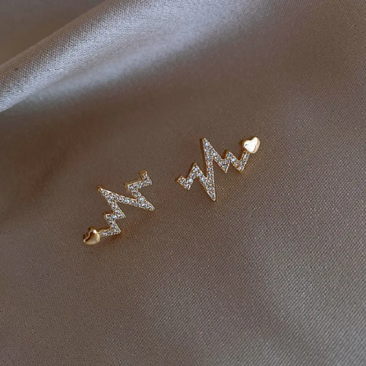 Heartbeat Sparkle Studs