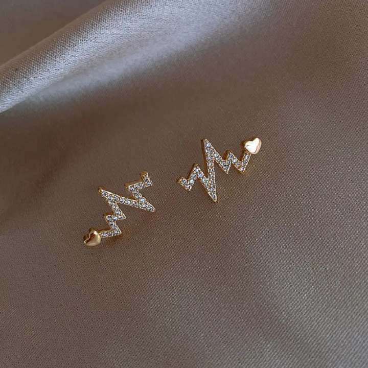 Heartbeat Sparkle Studs