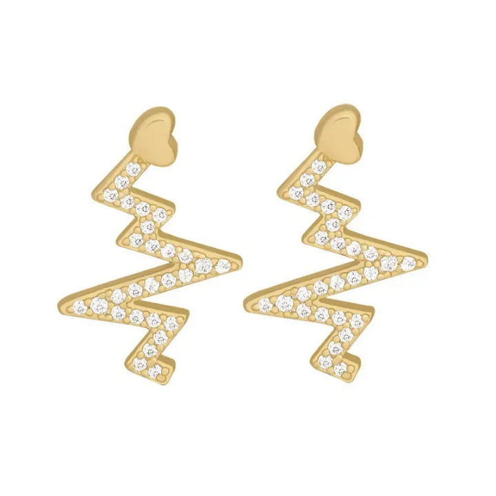 Heartbeat Sparkle Studs