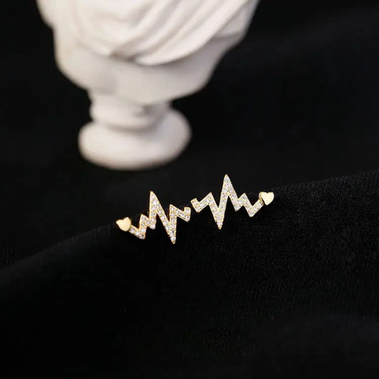 Heartbeat Sparkle Studs