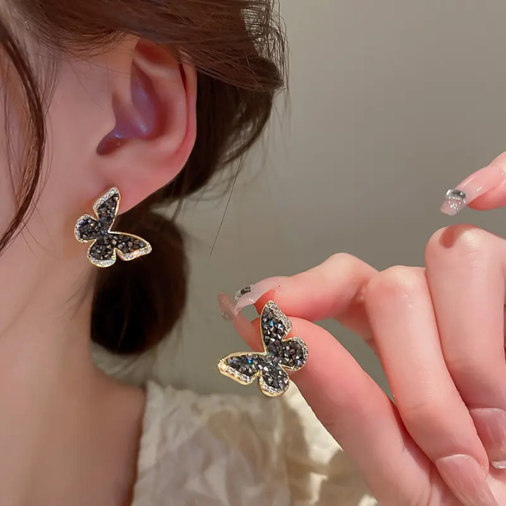 Midnight Aura Butterfly Studs