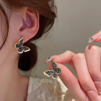 Midnight Aura Butterfly Studs