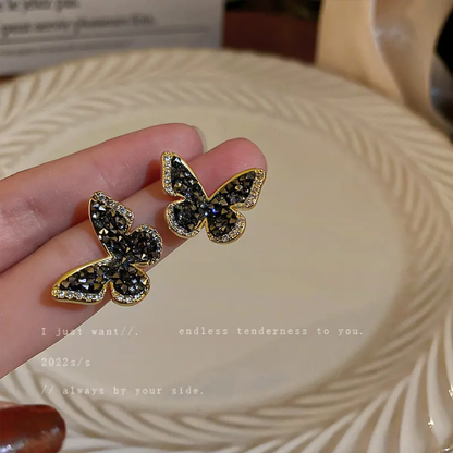 Midnight Aura Butterfly Studs