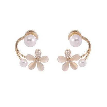 Pearl Blossom Ear Cuff Duo