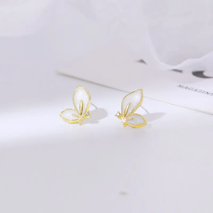 Ethereal Pearlwing Butterfly Studs