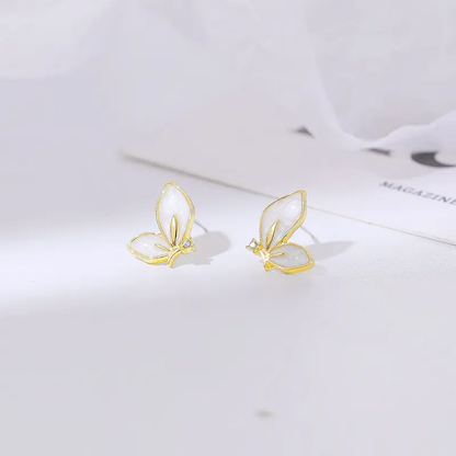 Ethereal Pearlwing Butterfly Studs