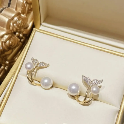 Luxe Pearl Wave Earrings