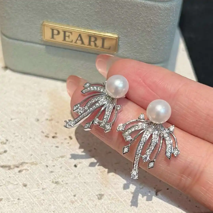 Pearl Crystal Earrings