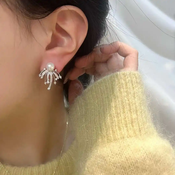 Pearl Crystal Earrings