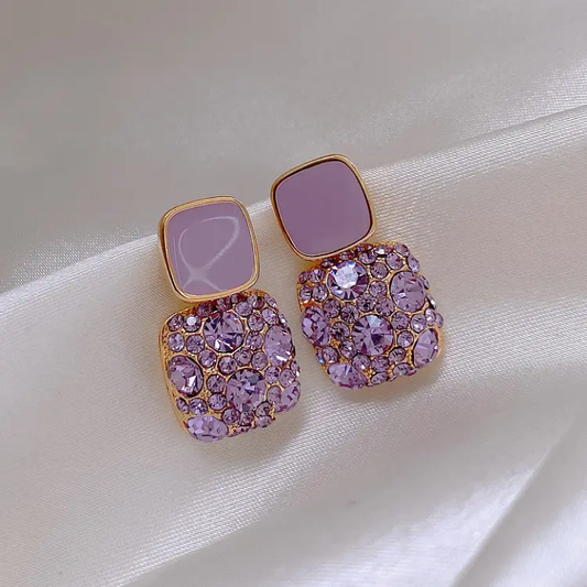 Lavender Luxe Mosaic Studs