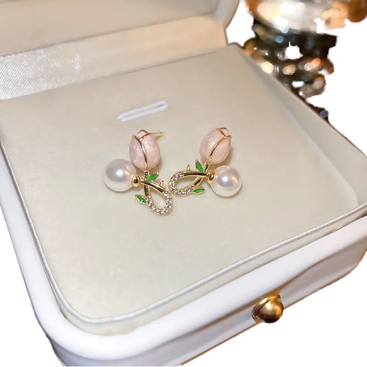 Blooming Pearl Bud Earrings