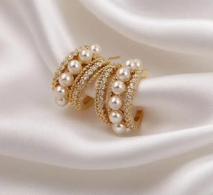 Luxe Double-Hoop Radiance Earrings