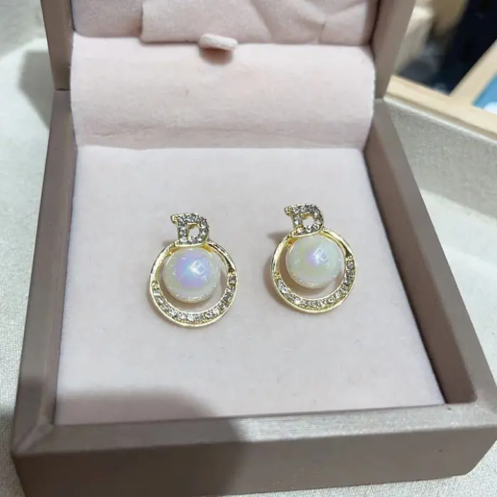 Radiant Pearl Halo Studs